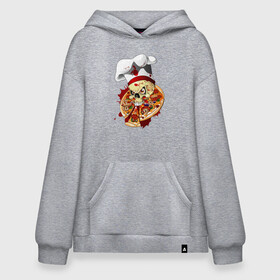 Худи SuperOversize хлопок с принтом Skull cook в Курске, 70% хлопок, 30% полиэстер, мягкий начес внутри | карман-кенгуру, эластичная резинка на манжетах и по нижней кромке, двухслойный капюшон
 | art | body | bones | dead | drawing | face | graffiti | head | roses | skeleton | skul | skull | ад | арт | голова | граффити | зло | кости | лицо | металл | нарисованный | розы | рок | скелет | скул | скулл | три черепа | тьма