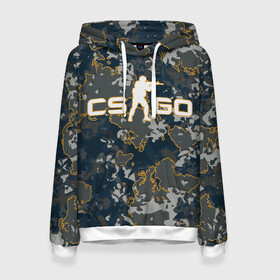 Женская толстовка 3D с принтом CS:GO - Camo в Курске, 100% полиэстер  | двухслойный капюшон со шнурком для регулировки, мягкие манжеты на рукавах и по низу толстовки, спереди карман-кенгуру с мягким внутренним слоем. | beast | camo | camouflage | counter | counter strike | cs | easy | ez | gg | ggwp | global | go | hyper | kill | offensive | one | shot | strike | зверь | камуфляж | скоростной