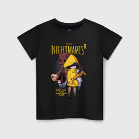 Детская футболка хлопок с принтом LITTLE NIGHTMARES 2 в Курске, 100% хлопок | круглый вырез горловины, полуприлегающий силуэт, длина до линии бедер | little nightmares | little nightmares 2 | six | игры | комиксы | шестая