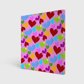 Холст квадратный с принтом Сердца в Курске, 100% ПВХ |  | Тематика изображения на принте: hart | love | день валентина. день святого валентина | любовь | сердце