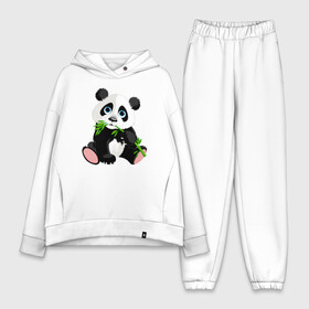 Женский костюм хлопок Oversize с принтом Животные в Курске,  |  | бамбук | зверь | медвежонок | мишка | панда