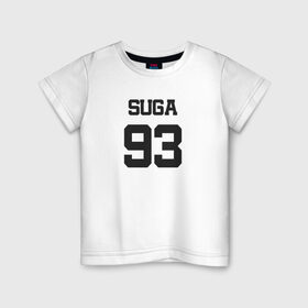Детская футболка хлопок с принтом BTS - Suga 93 в Курске, 100% хлопок | круглый вырез горловины, полуприлегающий силуэт, длина до линии бедер | agust | agust d | boysband | bts | k pop | korea | korean | music | suga | suga 93 | бтс | к поп | кей поп | корейская | корейский | корея | кпоп | музыка | суга | шуга | шуга 93