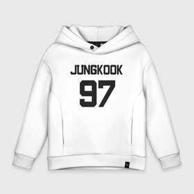 Детское худи Oversize хлопок с принтом BTS - Jungkook 97 в Курске, френч-терри — 70% хлопок, 30% полиэстер. Мягкий теплый начес внутри —100% хлопок | боковые карманы, эластичные манжеты и нижняя кромка, капюшон на магнитной кнопке | boysband | bts | jungkook | jungkook 97 | k pop | korea | korean | music | бтс | джонгук | к поп | кей поп | корейская | корейский | корея | кпоп | музыка | чонгук