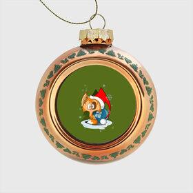 Стеклянный ёлочный шар с принтом Маленький Котик Дед Мороз в Курске, Стекло | Диаметр: 80 мм | графика | ёлка | ёлочная игрушка | животное | котик | новый год | персонаж | природа | рисунок