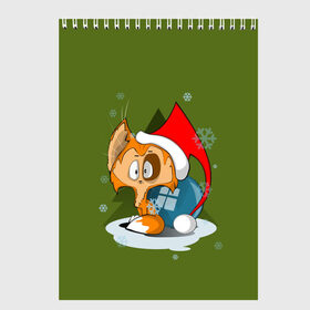 Скетчбук с принтом Маленький Котик Дед Мороз в Курске, 100% бумага
 | 48 листов, плотность листов — 100 г/м2, плотность картонной обложки — 250 г/м2. Листы скреплены сверху удобной пружинной спиралью | графика | ёлка | ёлочная игрушка | животное | котик | новый год | персонаж | природа | рисунок