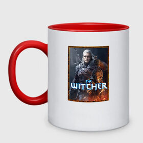 Кружка двухцветная с принтом The Witcher Geralt в Курске, керамика | объем — 330 мл, диаметр — 80 мм. Цветная ручка и кайма сверху, в некоторых цветах — вся внутренняя часть | Тематика изображения на принте: ciri | fantasy | geralt | geralt of rivia | netflix | the witcher | ведьмак | геральт | геральт из ривии | готика | йенифер | мистика | монстры | мутант | нетфликс | нечисть | охотник | персонажи | фильмы | фэнтези | цири | цирилл