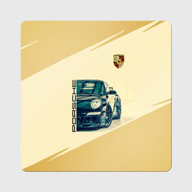 Магнит виниловый Квадрат с принтом Porsche в Курске, полимерный материал с магнитным слоем | размер 9*9 см, закругленные углы | auto | porsche | sport | авто | автомобили | автомобиль | автомобильные | бренд | внедорожники | легковые | марка | пикапы | спорт