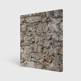 Холст квадратный с принтом Сломанная стена в Курске, 100% ПВХ |  | абстракция | камни | стена | текстура | фон