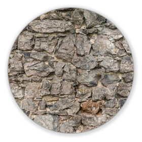 Коврик для мышки круглый с принтом Сломанная стена в Курске, резина и полиэстер | круглая форма, изображение наносится на всю лицевую часть | абстракция | камни | стена | текстура | фон