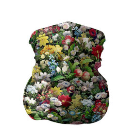 Бандана-труба 3D с принтом Море цветов в Курске, 100% полиэстер, ткань с особыми свойствами — Activecool | плотность 150‒180 г/м2; хорошо тянется, но сохраняет форму | 8 марта | букет | клумба | луг | паттерн | растения | розы | ромашки | цветок | цветочки | цветочный | цветы