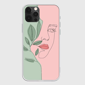 Чехол для iPhone 12 Pro Max с принтом девушка с листьями в Курске, Силикон |  | 8 марта | весна | девушке | женский | мама | подарок | тренд | феминизм | цветы