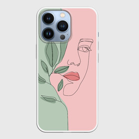 Чехол для iPhone 13 Pro с принтом девушка с листьями в Курске,  |  | 8 марта | весна | девушке | женский | мама | подарок | тренд | феминизм | цветы