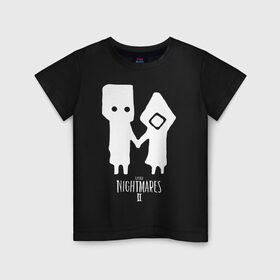 Детская футболка хлопок с принтом LITTLE NIGHTMARES 2 в Курске, 100% хлопок | круглый вырез горловины, полуприлегающий силуэт, длина до линии бедер | little nightmares | little nightmares 2 | mono | six | игры | комиксы | моно | шестая