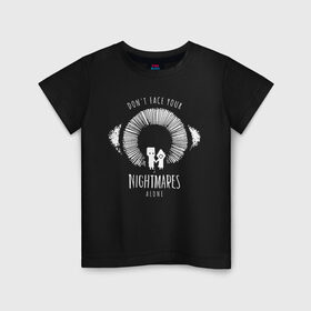 Детская футболка хлопок с принтом LITTLE NIGHTMARES 2 в Курске, 100% хлопок | круглый вырез горловины, полуприлегающий силуэт, длина до линии бедер | little nightmares | little nightmares 2 | mono | six | игры | комиксы | моно | шестая