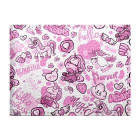 Обложка для студенческого билета с принтом Розовая мечта в Курске, натуральная кожа | Размер: 11*8 см; Печать на всей внешней стороне | анимэ | девочки звездочки | единороги | любовь | мечта | пони | сердце