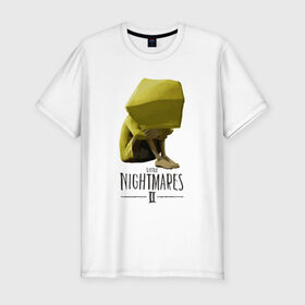 Мужская футболка хлопок Slim с принтом Little Nightmares в Курске, 92% хлопок, 8% лайкра | приталенный силуэт, круглый вырез ворота, длина до линии бедра, короткий рукав | little nightmares | игра | страшилка | страшная игра | ужас | хоррор