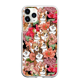 Чехол для iPhone 11 Pro матовый с принтом Корги & Цветы в Курске, Силикон |  | глаза | животное | корги | королевский | красавчик | лапы | любовь | няшка | ошейник | пес | роза | розы | сердце | собака | собаки | счастье | уши | цветочки | цветы