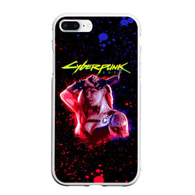 Чехол для iPhone 7Plus/8 Plus матовый с принтом Cyberpunk 2077 девушка в Курске, Силикон | Область печати: задняя сторона чехла, без боковых панелей | cyberpunk 2077 | hacker | maelstrom | militech | quadra | samurai | sci fi | technology | trauma team | v | будущее | игра | иероглифы | киану ривз | кибер | киберпанк | киборг | киборги | корпорация | лого | милитек | панк | роботы | самурай | т