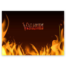 Поздравительная открытка с принтом Valheim: Вальхейм выживание. в Курске, 100% бумага | плотность бумаги 280 г/м2, матовая, на обратной стороне линовка и место для марки
 | fejd | valheim | вальхейм | викинг | викинги | выживание | выживач | игра