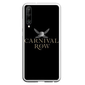 Чехол для Honor P30 с принтом Карнивал Роу - Carnival Row в Курске, Силикон | Область печати: задняя сторона чехла, без боковых панелей | Тематика изображения на принте: carnival row | волшебный | исторический | карнивал роу | крылья | лого | логотип | подарок | сериал | сказка | фея | черный | шляпа