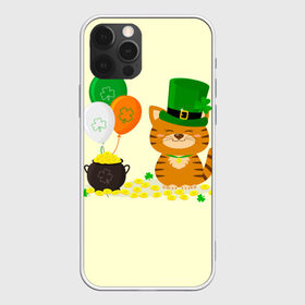 Чехол для iPhone 12 Pro Max с принтом Ирландский Кот в Курске, Силикон |  | Тематика изображения на принте: день святого патрика | ирландия | ирландский | ирландский клевер | ирландский кот | клевер | кот | патрик | с котом | святой патрик