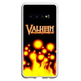 Чехол для Samsung Galaxy S10 с принтом Valheim в Курске, Силикон | Область печати: задняя сторона чехла, без боковых панелей | game | logo | valheim | viking | валхейм | вальхейм | викинги | игра valheim | игры | логотипы игр | приключения | скандинавская мифология | фэнтези | экшн