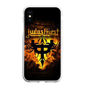 Чехол для iPhone XS Max матовый с принтом JUDAS PRIEST в Курске, Силикон | Область печати: задняя сторона чехла, без боковых панелей | heavy metal | judas priest | metal | metal gods | группы | джудас прист | метал | роб хэлфорд | хард рок | хеви метал