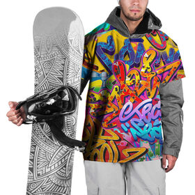 Накидка на куртку 3D с принтом Граффити в Курске, 100% полиэстер |  | art | casual | арт | баллончик | граффити | искусство | краски | мазки | минимализм | настенная живопись | стиль | структура | текстура