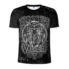 Мужская футболка 3D спортивная с принтом Valheim в Курске, 100% полиэстер с улучшенными характеристиками | приталенный силуэт, круглая горловина, широкие плечи, сужается к линии бедра | valheim | viking | валхейм | викинги | игры
