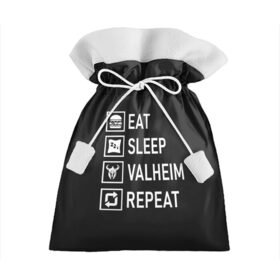 Подарочный 3D мешок с принтом Eat Sleep Valheim Repeat в Курске, 100% полиэстер | Размер: 29*39 см | elder | loki | odin | the | thor | valheim | биврёст | валхейм | вальхейм | викинги | все | дракар | древний | древо | ётун | йотун | локи | мира | один | отец | тор | фенир | хель | черный лес | эйктюр