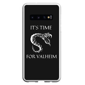 Чехол для Samsung Galaxy S10 с принтом Its time for Valheim в Курске, Силикон | Область печати: задняя сторона чехла, без боковых панелей | elder | loki | odin | the | thor | valheim | биврёст | валхейм | вальхейм | викинги | всеотец | дракар | древний | древо | ётун | йотун | локи | мира | один | тор | фенир | хель | черный лес | эйктюр