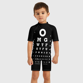 Детский купальный костюм 3D с принтом Проверка Зрения мемными фразами интернет сленга в Курске, Полиэстер 85%, Спандекс 15% | застежка на молнии на спине | алфавит | больница | буквы | врач | доктор | здоровье | зрение | мем | надпись | окулист | офтальмолог | поликлиника | прикол | проверка | сленг | таблица | тест | хватит