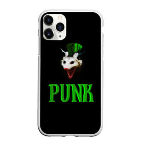 Чехол для iPhone 11 Pro Max матовый с принтом punky trashcat в Курске, Силикон |  | punk. | trashcat | животные | ирокез | опоссум | панк