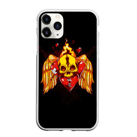 Чехол для iPhone 11 Pro Max матовый с принтом Skull Heart в Курске, Силикон |  | art | body | bones | dead | drawing | face | graffiti | head | roses | skeleton | skul | skull | ад | арт | голова | граффити | зло | кости | лицо | металл | нарисованный | розы | рок | скелет | скул | скулл | три черепа | тьма