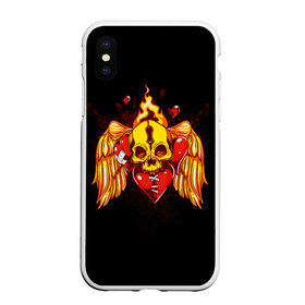 Чехол для iPhone XS Max матовый с принтом Skull Heart в Курске, Силикон | Область печати: задняя сторона чехла, без боковых панелей | art | body | bones | dead | drawing | face | graffiti | head | roses | skeleton | skul | skull | ад | арт | голова | граффити | зло | кости | лицо | металл | нарисованный | розы | рок | скелет | скул | скулл | три черепа | тьма