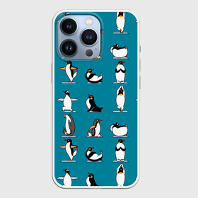 Чехол для iPhone 13 Pro с принтом Пингвина на заярдке в Курске,  |  | голубая | день валентина | день святого | день святого валентина | зарядка | качки | пингвин | пингвины | прикольная | птица | птицы | физкультура | физра