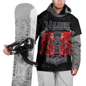 Накидка на куртку 3D с принтом Valheim в Курске, 100% полиэстер |  | valheim | viking | валхейм | викинги | игры
