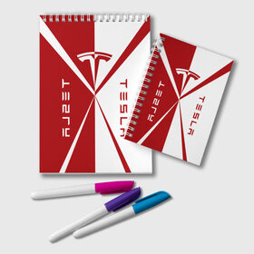 Блокнот с принтом Tesla $$$ в Курске, 100% бумага | 48 листов, плотность листов — 60 г/м2, плотность картонной обложки — 250 г/м2. Листы скреплены удобной пружинной спиралью. Цвет линий — светло-серый
 | red | tesla | tesla car | tesla electric car | tesla lettering | tesla logo | tesla print | white | автомобиль тесла | белый | красный | логотип тесла | надпись тесла | принт тесла | тесла | электромобиль тесла