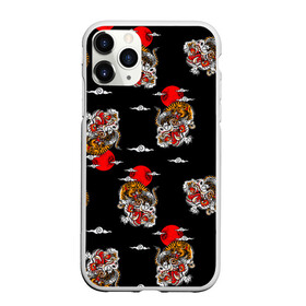 Чехол для iPhone 11 Pro матовый с принтом Японский стиль - тигры в Курске, Силикон |  | Тематика изображения на принте: арт | животные | облака | огонь | пламя | рисунок | стиль | тигр | японский