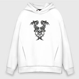 Мужское худи Oversize хлопок с принтом Skull в Курске, френч-терри — 70% хлопок, 30% полиэстер. Мягкий теплый начес внутри —100% хлопок | боковые карманы, эластичные манжеты и нижняя кромка, капюшон на магнитной кнопке | art | body | bones | dead | drawing | face | graffiti | head | roses | skeleton | skul | skull | ад | арт | голова | граффити | зло | кости | лицо | металл | нарисованный | розы | рок | скелет | скул | скулл | три черепа | тьма