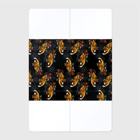 Магнитный плакат 2Х3 с принтом Японский стиль - тигры в Курске, Полимерный материал с магнитным слоем | 6 деталей размером 9*9 см | Тематика изображения на принте: арт | животные | облака | огонь | пламя | рисунок | стиль | тигр | японский