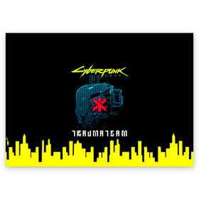 Поздравительная открытка с принтом TRAUMA TEAM Cyberpunk 2077 в Курске, 100% бумага | плотность бумаги 280 г/м2, матовая, на обратной стороне линовка и место для марки
 | cyberpunk 2077 | hacker | maelstrom | militech | quadra | samurai | sci fi | technology | trauma team | v | будущее | игра | иероглифы | киану ривз | кибер | киберпанк | киборг | киборги | корпорация | лого | милитек | панк | роботы | самурай | т