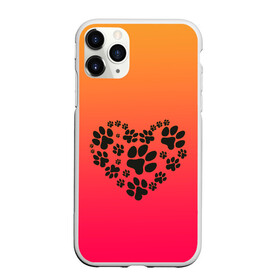 Чехол для iPhone 11 Pro матовый с принтом сердечко из следов собаки в Курске, Силикон |  | ветеринар | домашние любимцы | друг | животные | лапа | лапульки | любительница собак | любовь | пес | песик | питомец | сердечко | сердце | символ | след | собака | собаковод | собачник | собачница