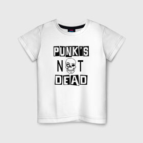 Детская футболка хлопок с принтом Панки в Курске, 100% хлопок | круглый вырез горловины, полуприлегающий силуэт, длина до линии бедер | punk | punks not dead | rock | sons of anarchy | анархия | группа | летов | логотип | музыка | надпись | панк | панк рок | прикольная | рок | свобода | хаос