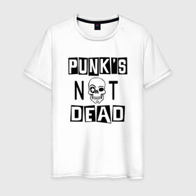 Мужская футболка хлопок с принтом Панки в Курске, 100% хлопок | прямой крой, круглый вырез горловины, длина до линии бедер, слегка спущенное плечо. | punk | punks not dead | rock | sons of anarchy | анархия | группа | летов | логотип | музыка | надпись | панк | панк рок | прикольная | рок | свобода | хаос