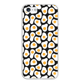 Чехол для iPhone 5/5S матовый с принтом Яичница в Курске, Силикон | Область печати: задняя сторона чехла, без боковых панелей | арт | белок | еда | завтрак | куриный | яичника | яйца