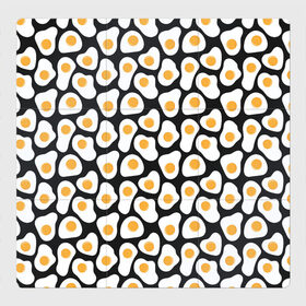 Магнитный плакат 3Х3 с принтом Яичница в Курске, Полимерный материал с магнитным слоем | 9 деталей размером 9*9 см | Тематика изображения на принте: арт | белок | еда | завтрак | куриный | яичника | яйца