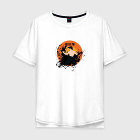 Мужская футболка хлопок Oversize с принтом Брюс Ли в Курске, 100% хлопок | свободный крой, круглый ворот, “спинка” длиннее передней части | актер | боевые искусства | боец | брызги | брюс ли | иероглифы | китайская знаменитость | краска