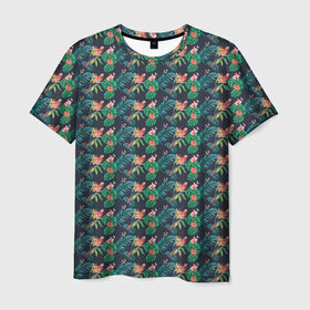 Мужская футболка 3D с принтом Прекрасный Ара в Курске, 100% полиэфир | прямой крой, круглый вырез горловины, длина до линии бедер | parrot | ара | волнистый | жако | животные | клюв | корелла | макао | питомцы | попугаи | попугай | птица | птицы