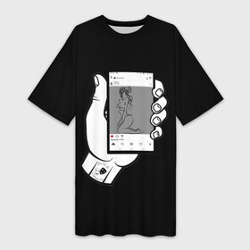 Платье-футболка 3D с принтом Цифровая неверность в Курске,  |  | измена | ирония | отношения | сатира